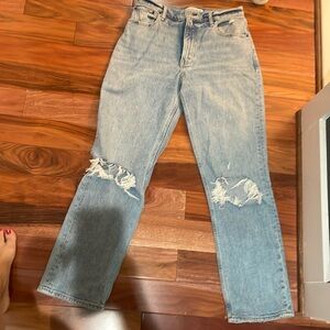 Abercrombie & Fitch the 90s straight ultra high-rise